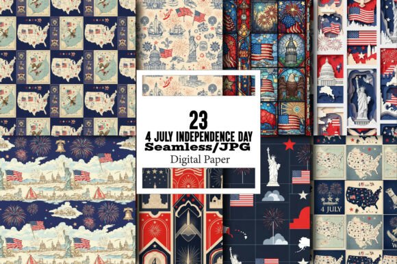 4 July Independence Day Pattern: A Versatile and Patriotic Design Choice