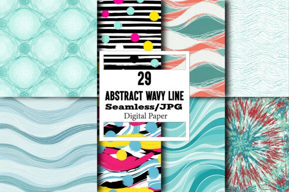 Abstract Wavy Line Pattern: Versatile and Stylish