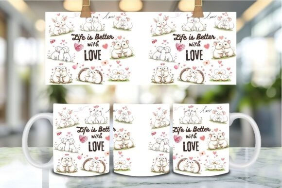 Animal Couples in Love Mug Wrap Design: A Strategic Approach to Branding and Connection
