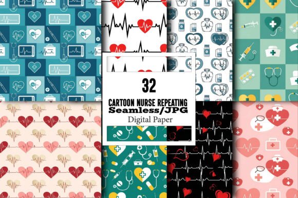 Cartoon Nurse Repeating Pattern: A Versatile Asset for Creative Strategy and Brand Communication