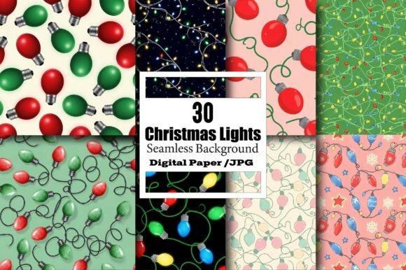 Christmas Lights Seamless Digital Paper: A Versatile Tool for Creative Projects