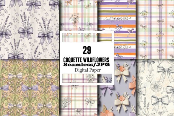 Coquette Wildflowers Digital Pattern