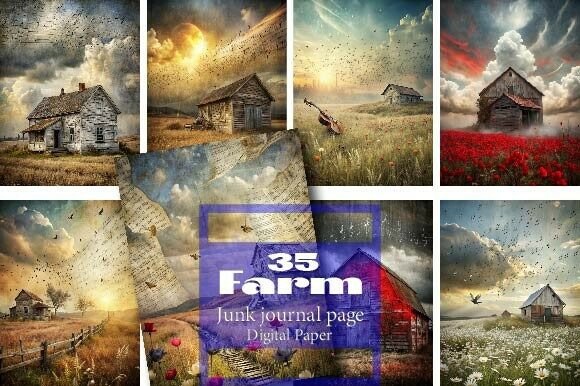 Discover the Versatile Charm of the Farm Junk Journal Page Bundle