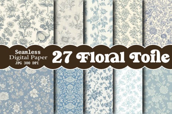 Discover the Versatility of Floral Toile Print Digital Pattern