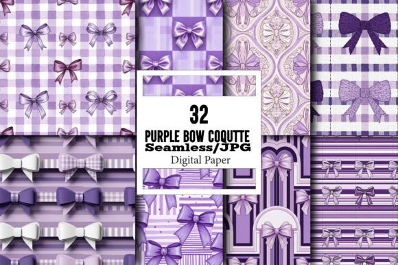 Discover the Versatility of Purple Bow Coqutte Digital Pattern