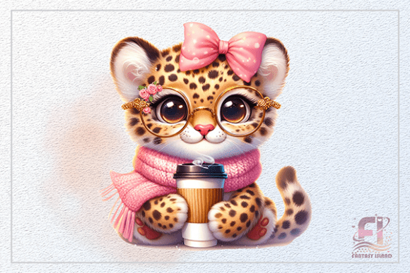 Evaluating Cute Leopard Bow Coffee Clipart PNG for Your Creative Projects
