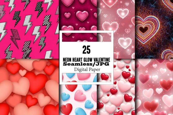 Evaluating the Seamless Neon Heart Glow Valentine Pattern