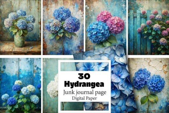 Explore the Versatility of Colorful Hydrangea Junk Journals