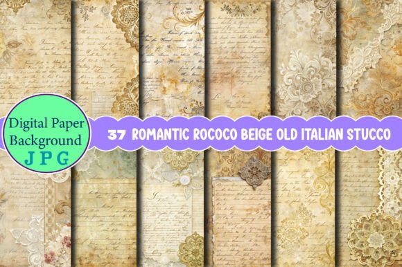 Exploring the Elegance of Romantic Rococo Beige Old Italian Stucco
