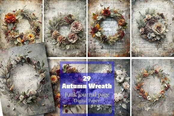 Exploring the Versatility of Autumn Wreath Junk Journal Pages
