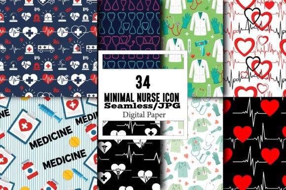 Exploring the Versatility of Minimal Nurse Icon Patterns