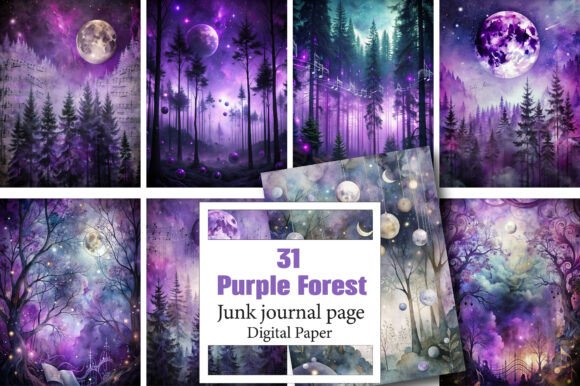 Exploring the Versatility of Purple Forest Junk Journal Pages