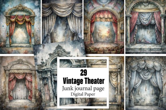 Exploring the Versatility of Vintage Theater Junk Journal Pages