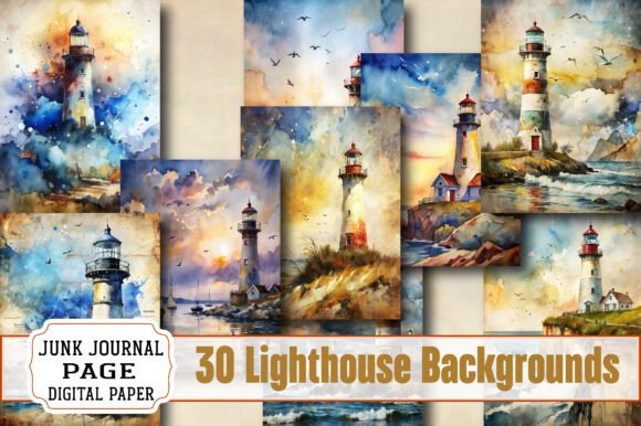 Lighthouse Junk Journal Page Backgrounds: A Creative and Versatile Resource