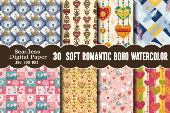 Soft Romantic Boho Watercolor Seamless: Your Design Toolkit for Modern Creativity