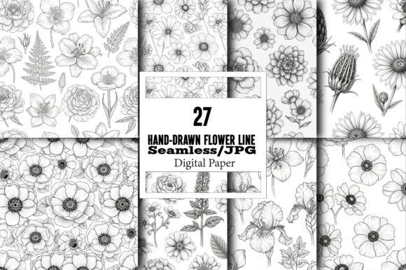 The Endless Creativity of Hand-Drawn Flower Line Art