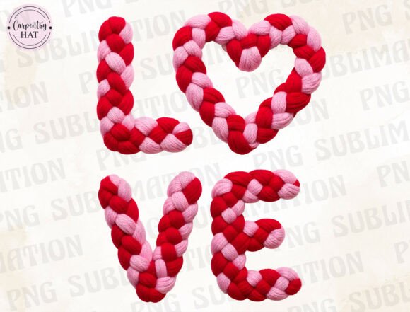 The Faux Yarn LOVE PNG: Design Magic in a Single File