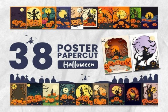 The Papercut Halloween Poster Mega Bundle: Your Ultimate Tool for Sophisticated Seasonal Style