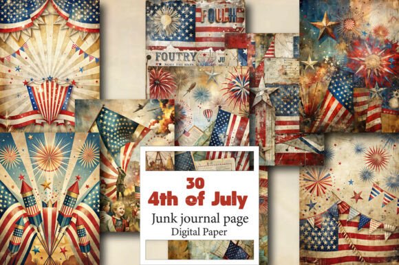 Unleash Your Creativity with a 4th of July Junk Journal Page