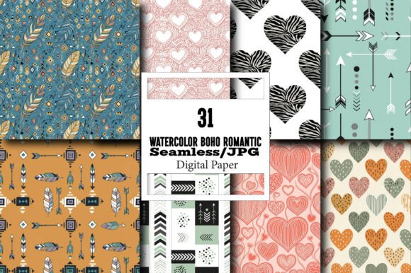 Unlock Your Creativity with Watercolor Boho Romantic Seamless Designs