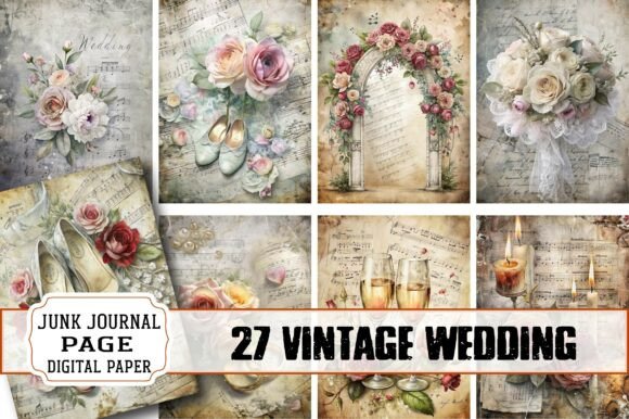 Vintage Wedding Junk Journal Kit: A Treasure Trove for Creative Minds